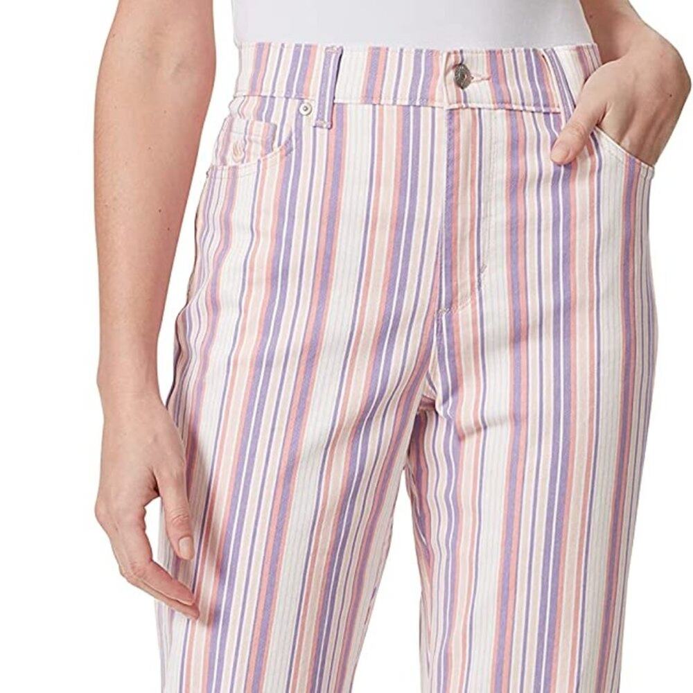 Gloria Vanderbilt Women's Amanda Capri Jean-Ribbon Pink-20W-NWT